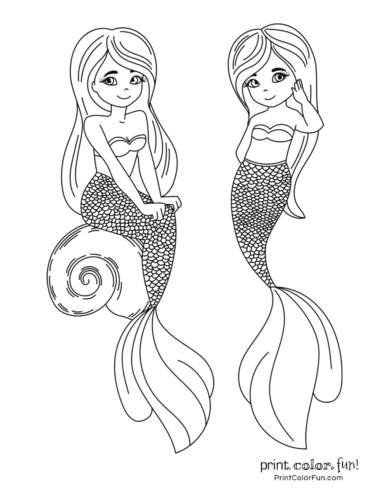 35 Creative Mermaid Coloring Pages by Number Printable 21