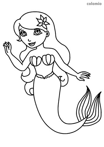 35 Creative Mermaid Coloring Pages by Number Printable 24