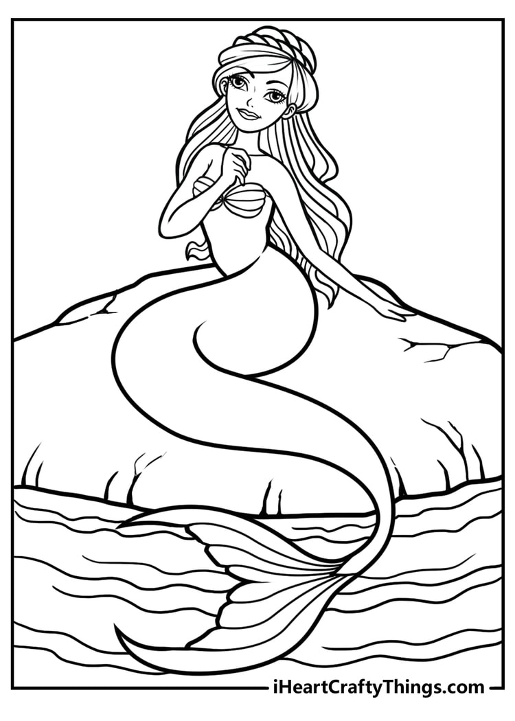 35 Creative Mermaid Coloring Pages by Number Printable 27