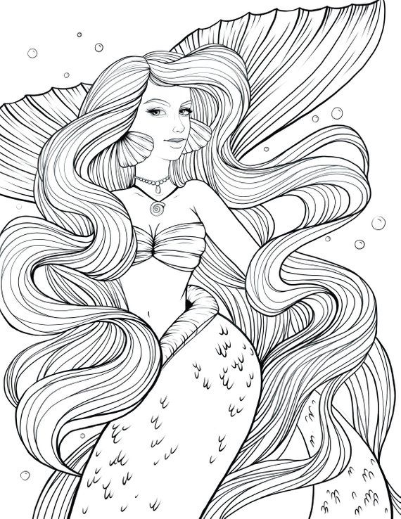 35 Creative Mermaid Coloring Pages by Number Printable 31