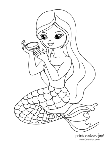 35 Creative Mermaid Coloring Pages by Number Printable 7