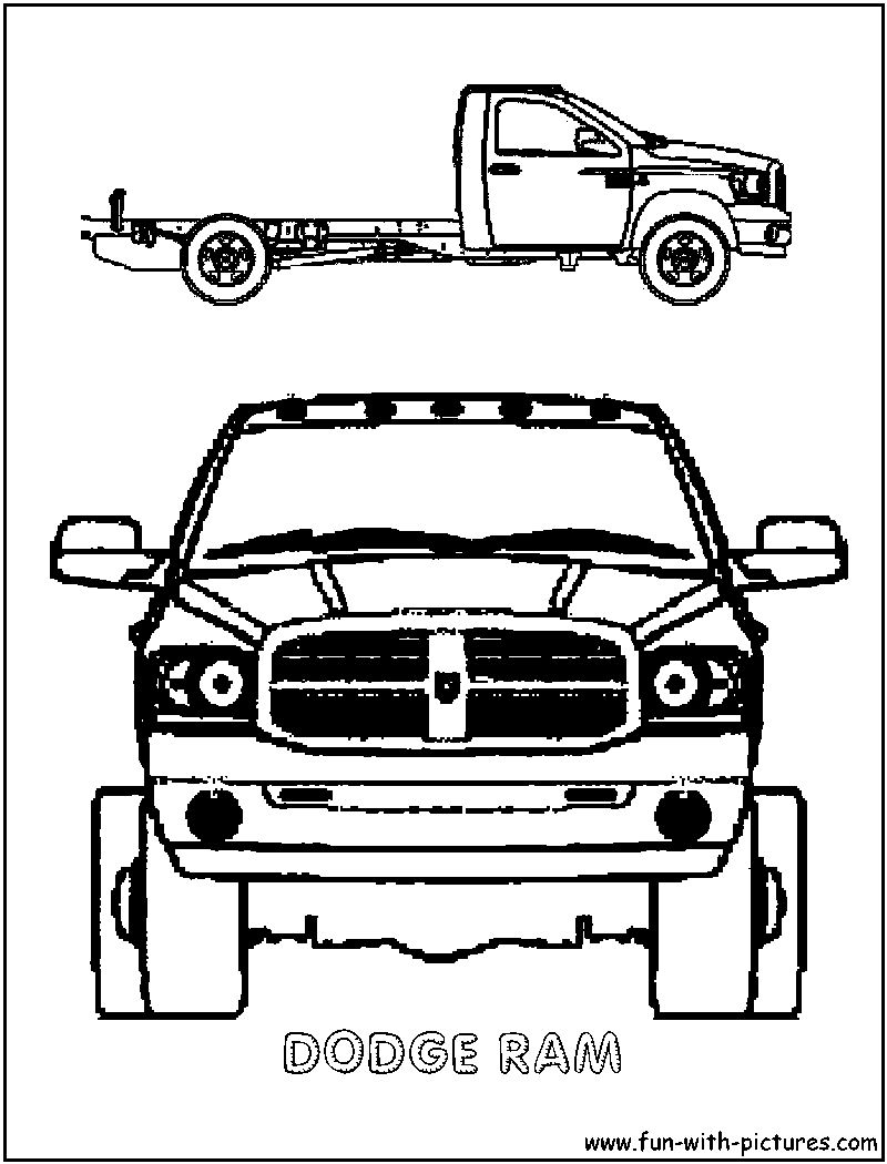 35 Dodge Ram Truck Coloring Pages Printable 1