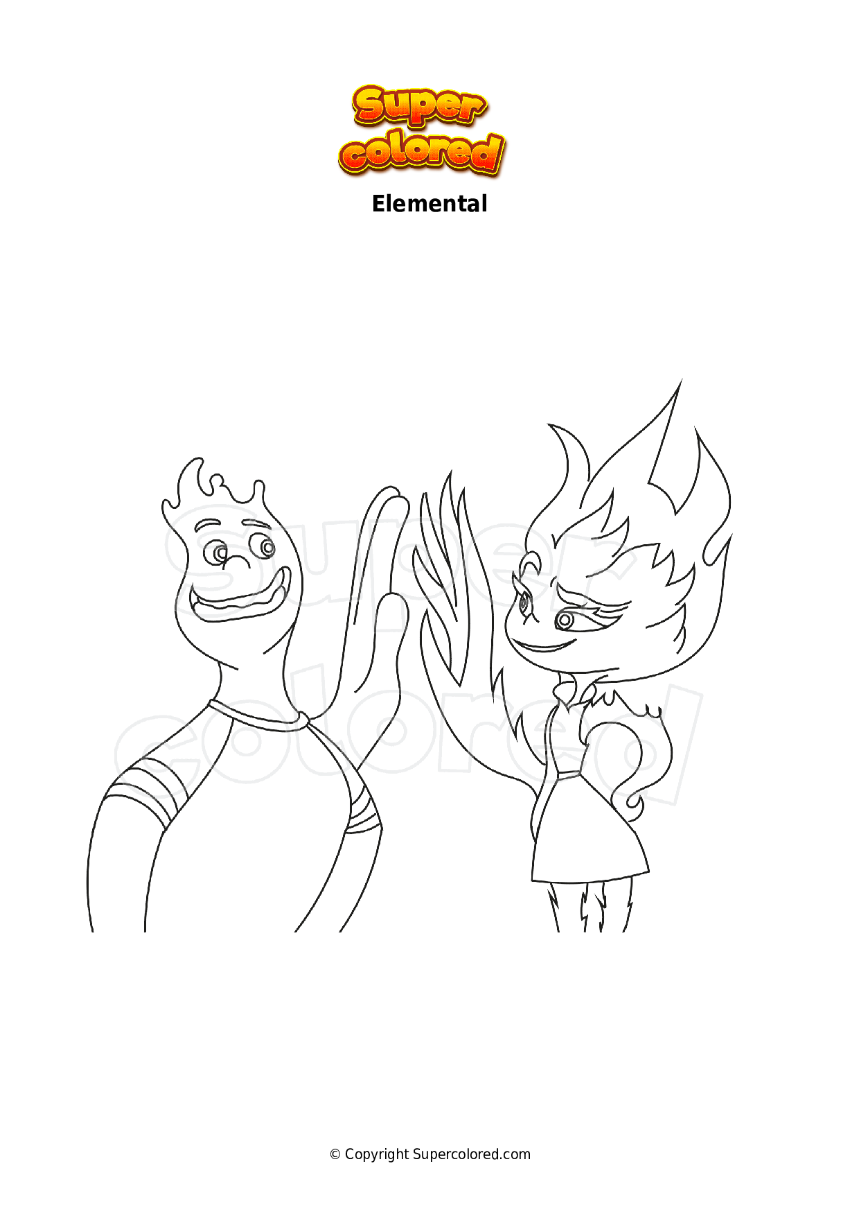 35 Elemental Coloring Pages PDF Printable 16