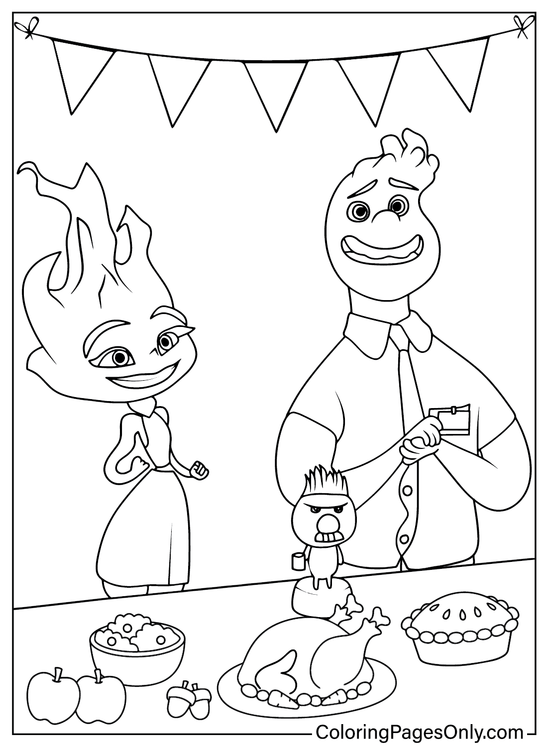 35 Elemental Coloring Pages PDF Printable 24