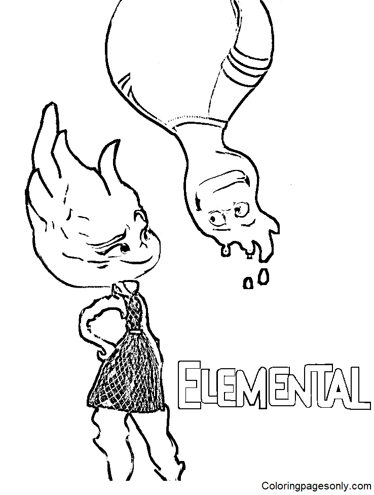 35 Elemental Coloring Pages PDF Printable 27