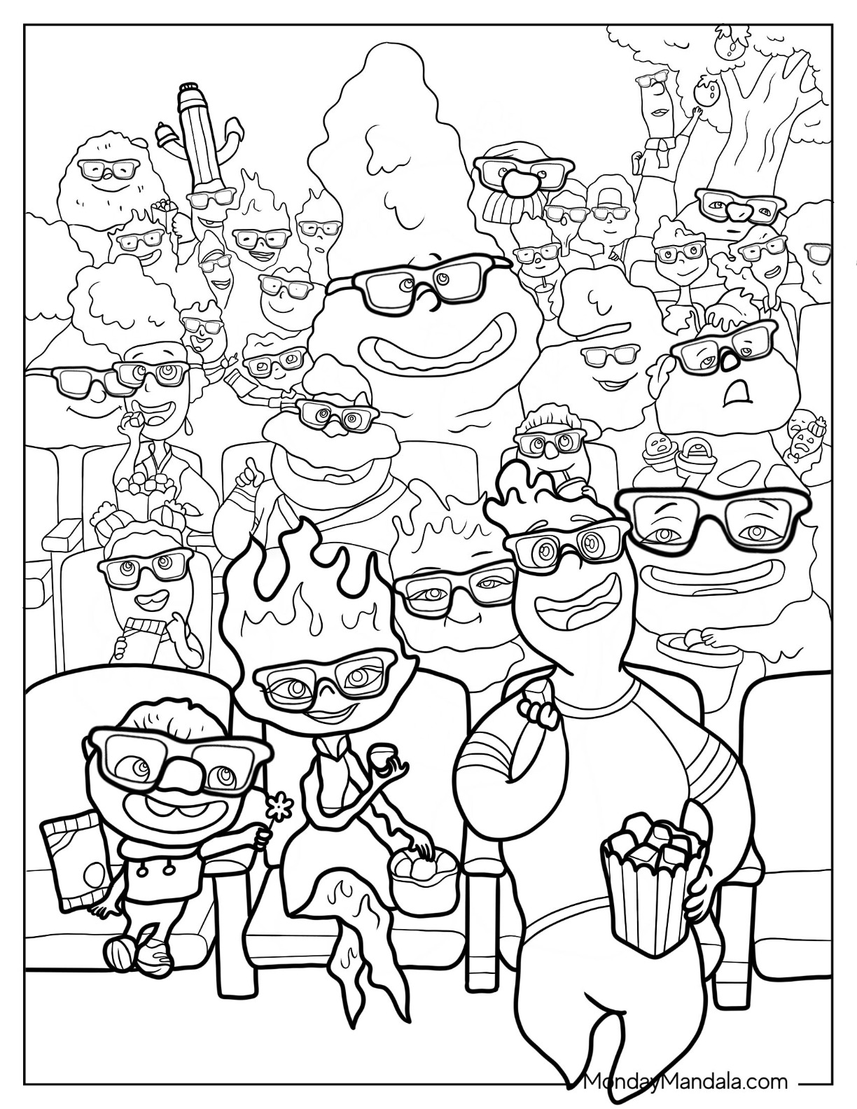 35 Elemental Coloring Pages PDF Printable 33