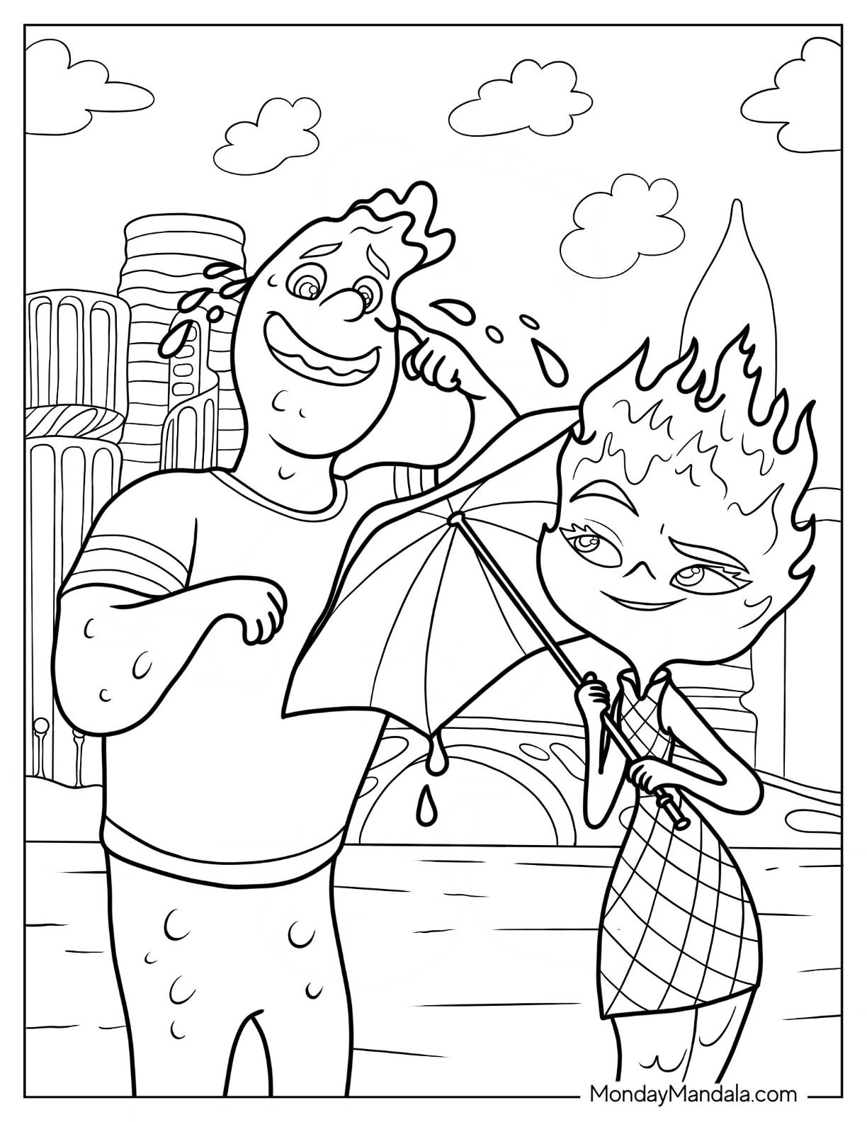 35 Elemental Coloring Pages PDF Printable 35