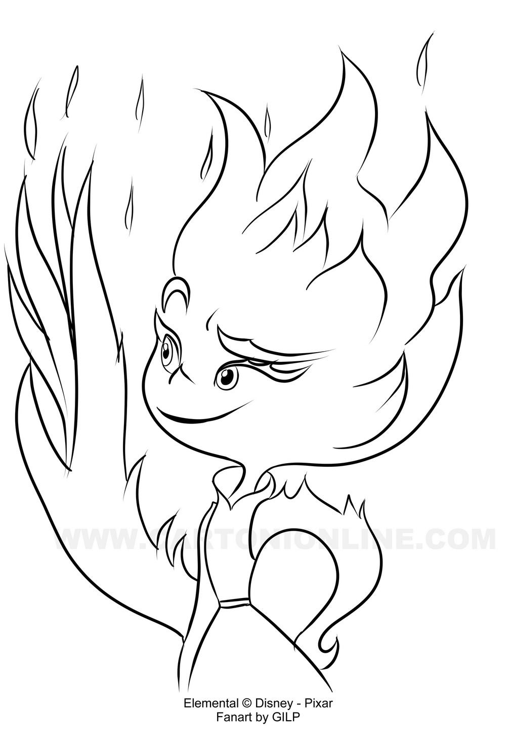 35 Elemental Coloring Pages PDF Printable 4