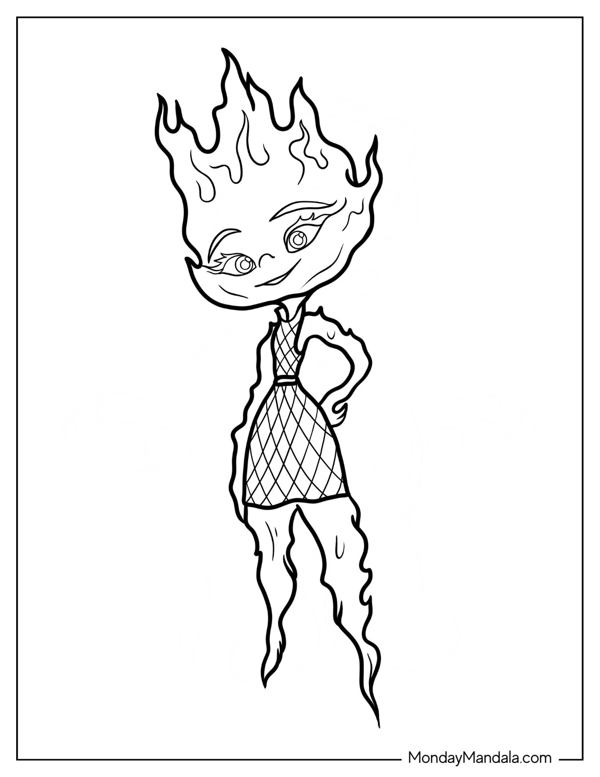 35 Elemental Coloring Pages PDF Printable 5