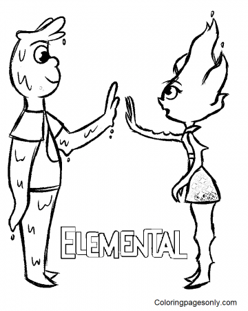 35 Elemental Coloring Pages PDF Printable 8