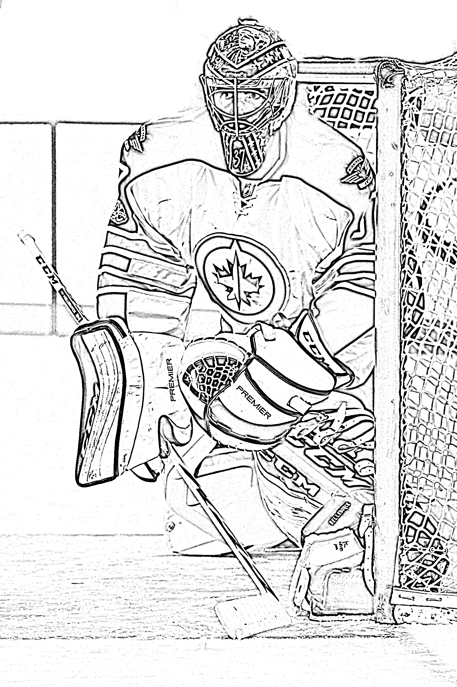 35 Exciting Hockey Coloring Pages Printable 1