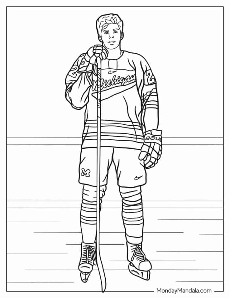 35 Exciting Hockey Coloring Pages Printable 9