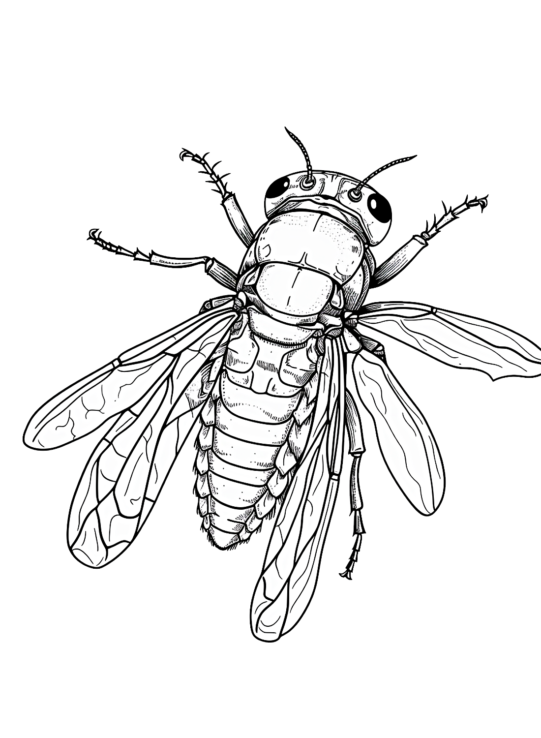 35 Intriguing Cicada Coloring Pages Printable 2