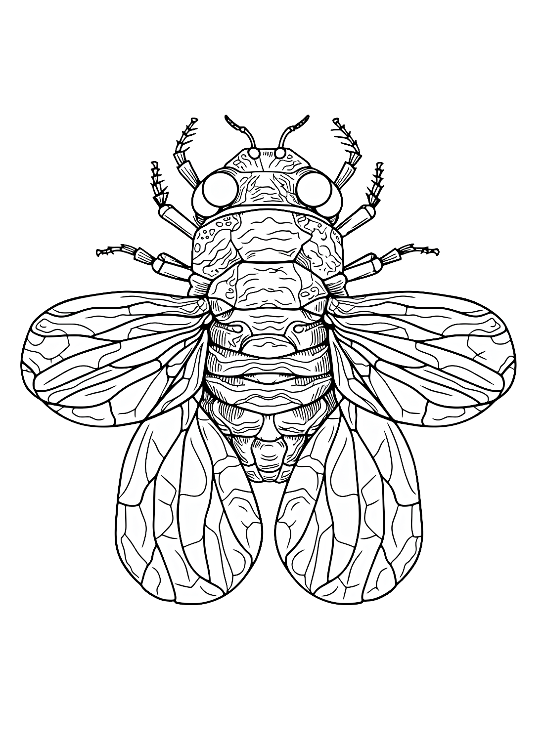 35 Intriguing Cicada Coloring Pages Printable 23