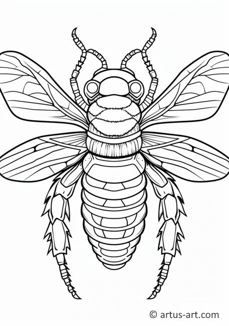 35 Intriguing Cicada Coloring Pages Printable 26