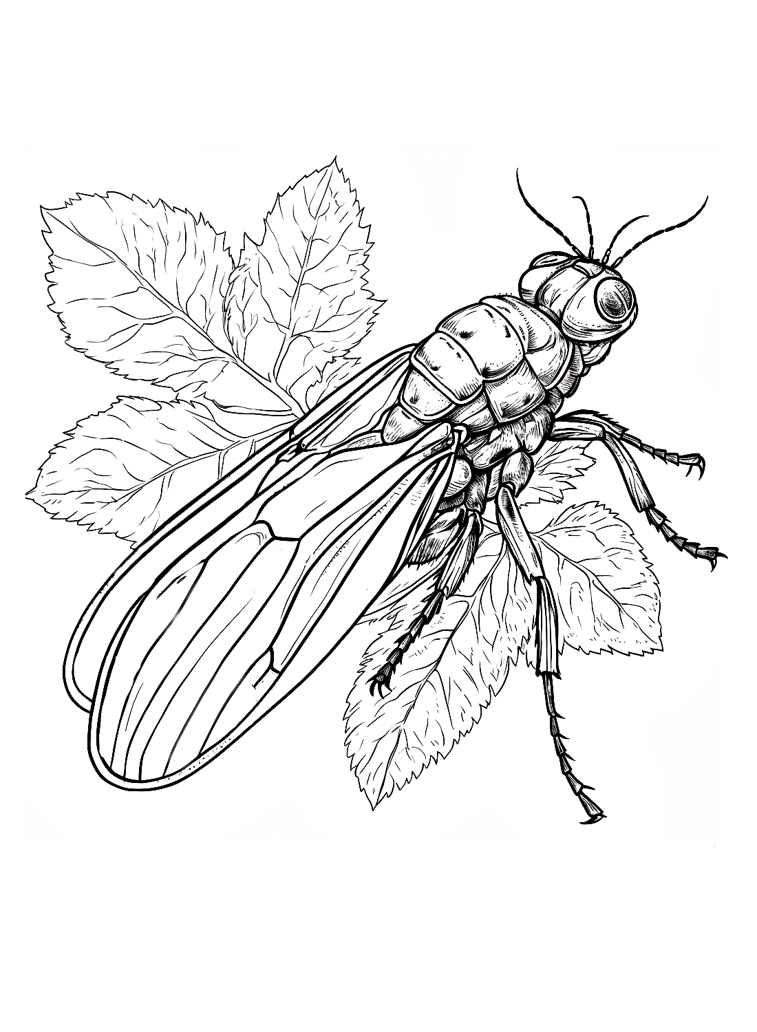 35 Intriguing Cicada Coloring Pages Printable 27