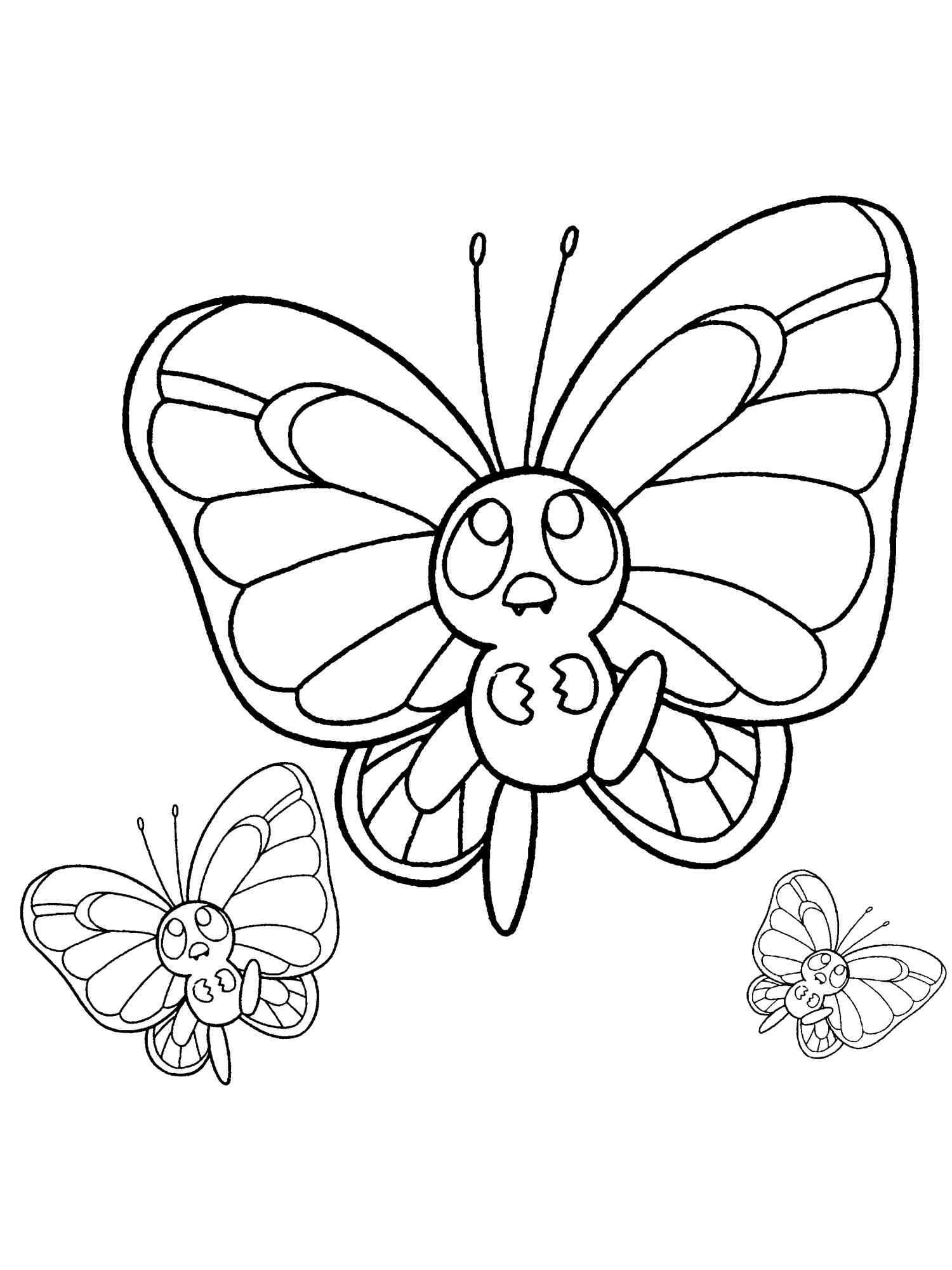 35 Majestic Butterfree Coloring Page Printable 2