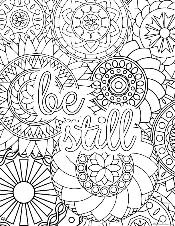 35 Relaxing Stress Relief Coloring Pages Printable 28