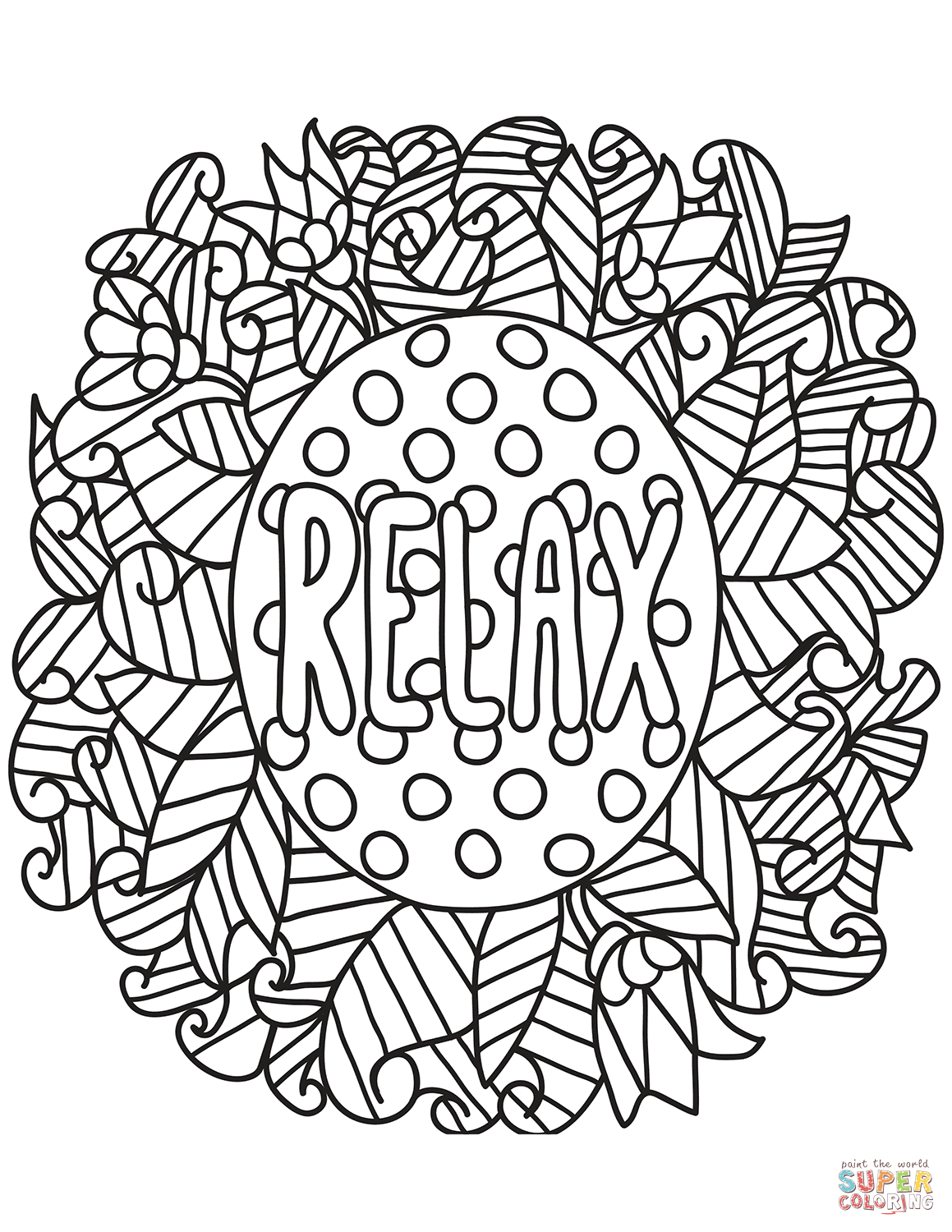 35 Relaxing Stress Relief Coloring Pages Printable 4