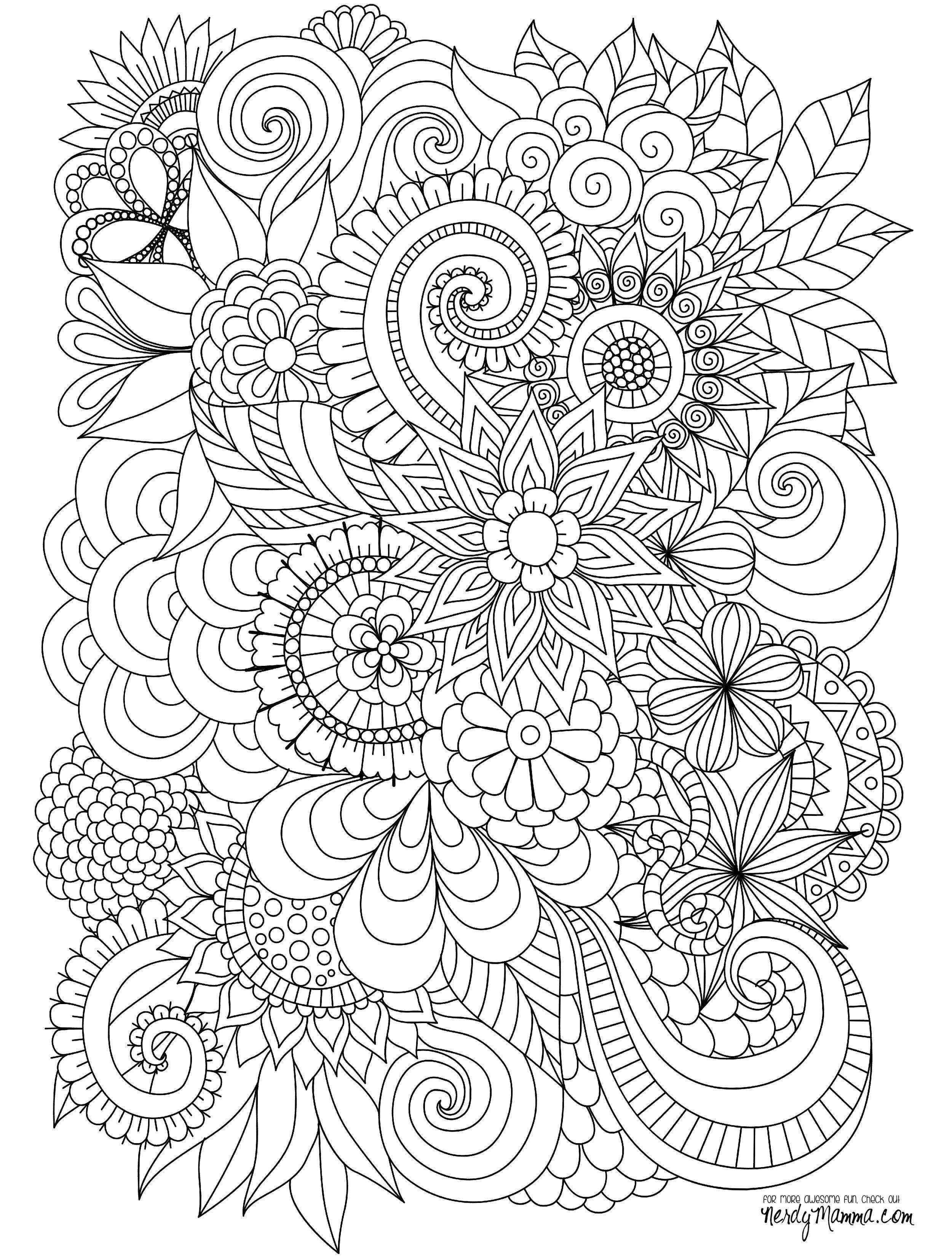 relaxing stress relief coloring pages printable jpg