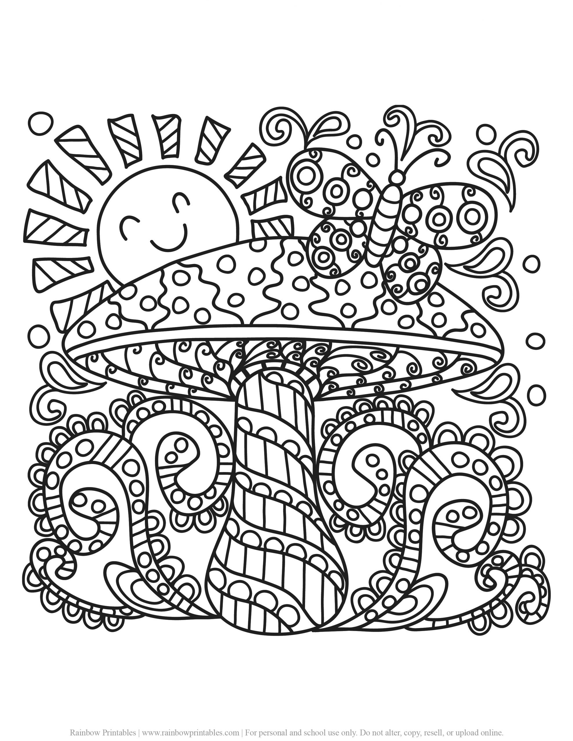 35 Relaxing Stress Relief Coloring Pages Printable 9