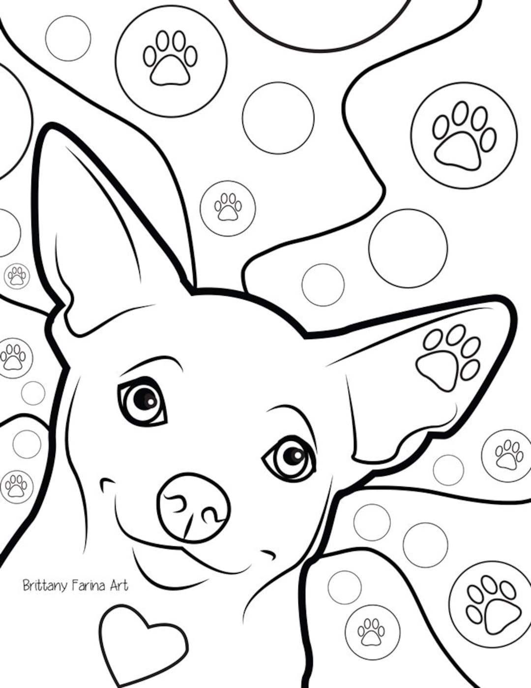 36 Adorable Chihuahua Coloring Pages Printable 14