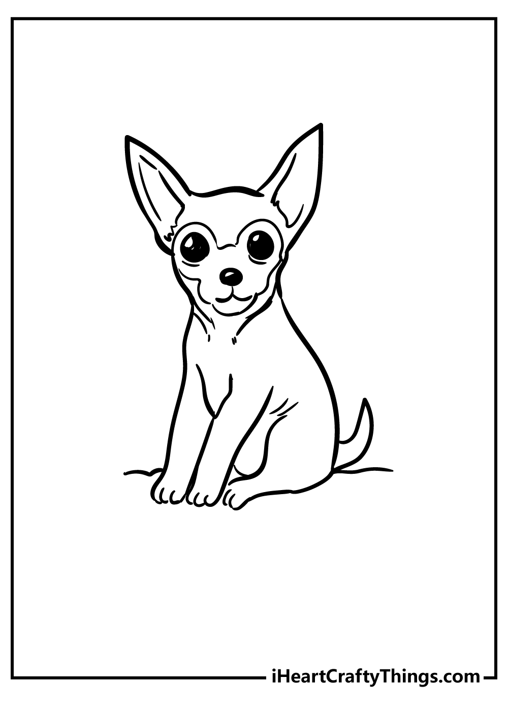 36 Adorable Chihuahua Coloring Pages Printable 3