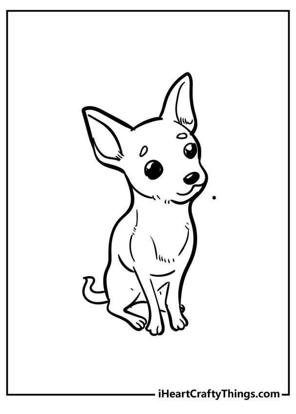 36 Adorable Chihuahua Coloring Pages Printable 33