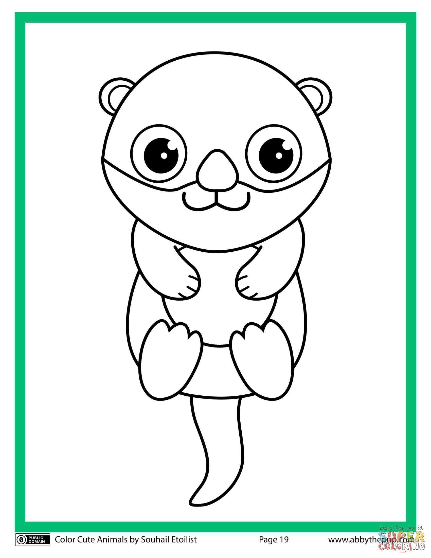 36 Cute Animal Coloring Pages Printable 14