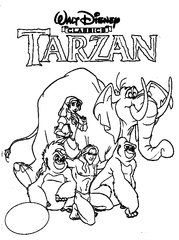 36 Disney Tarzan Coloring Pages Printable 12