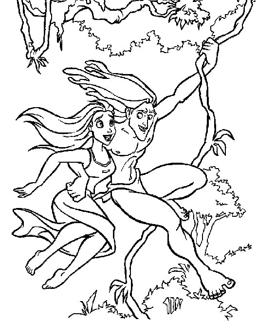 36 Disney Tarzan Coloring Pages Printable 2