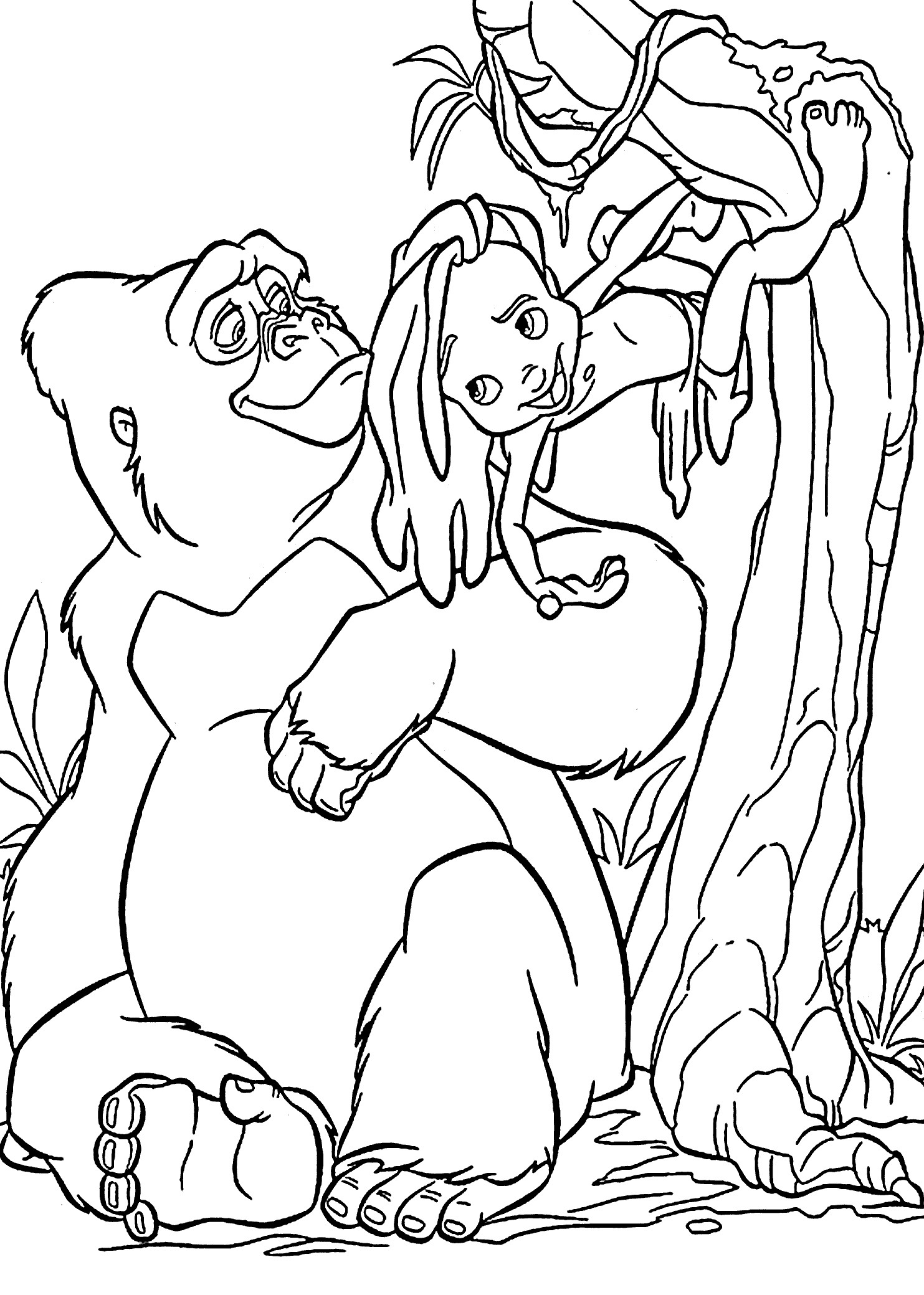 disney tarzan coloring pages printable jpg