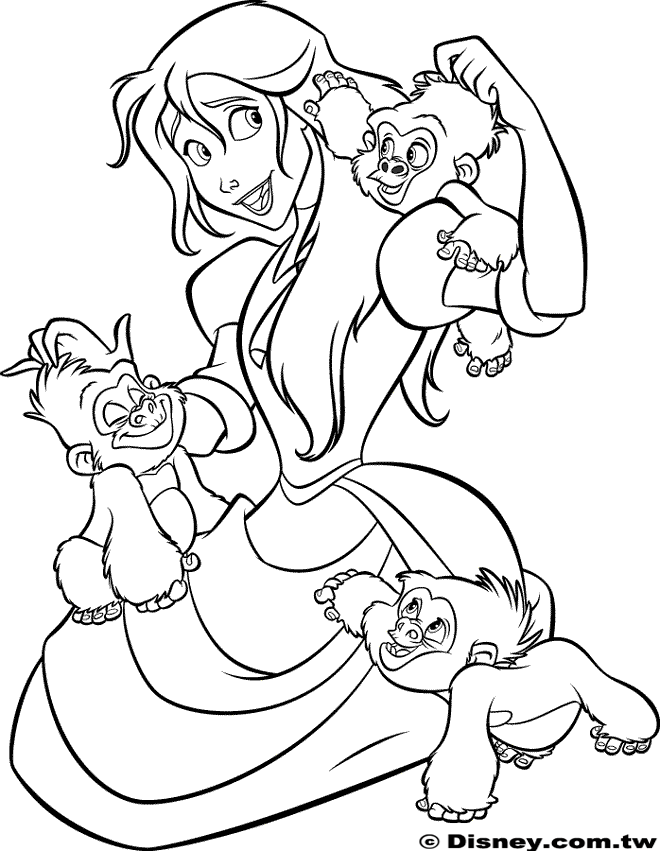 36 Disney Tarzan Coloring Pages Printable 35