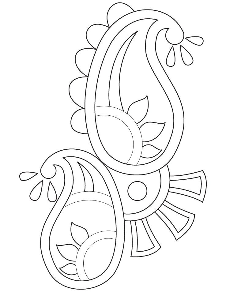 36 Festive Rangoli Coloring Pages for Kids Printable 10