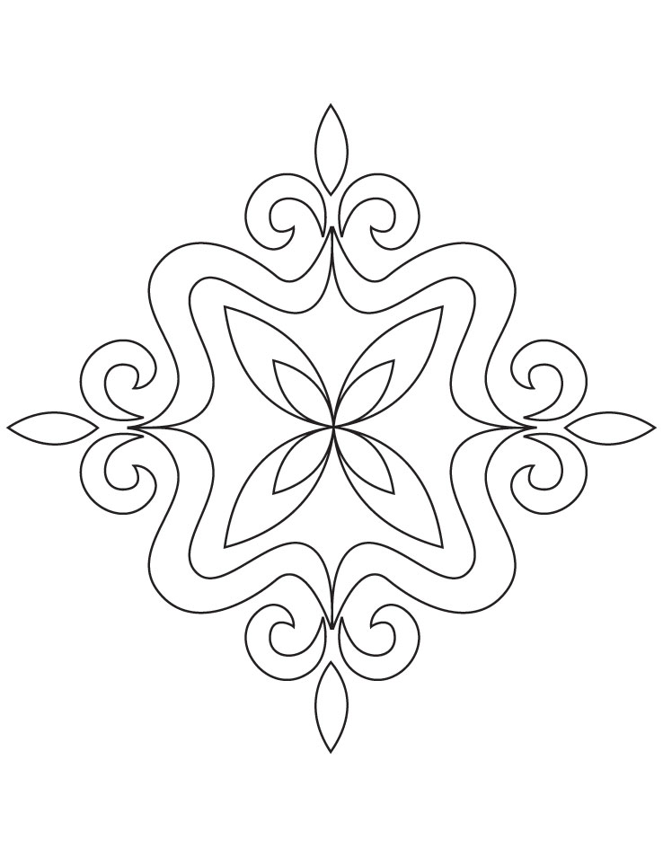 36 Festive Rangoli Coloring Pages for Kids Printable 18