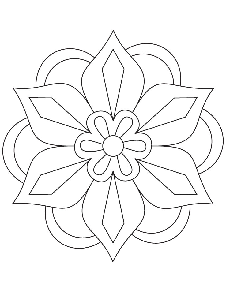 36 Festive Rangoli Coloring Pages for Kids Printable 2