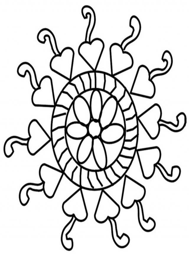 36 Festive Rangoli Coloring Pages for Kids Printable 26