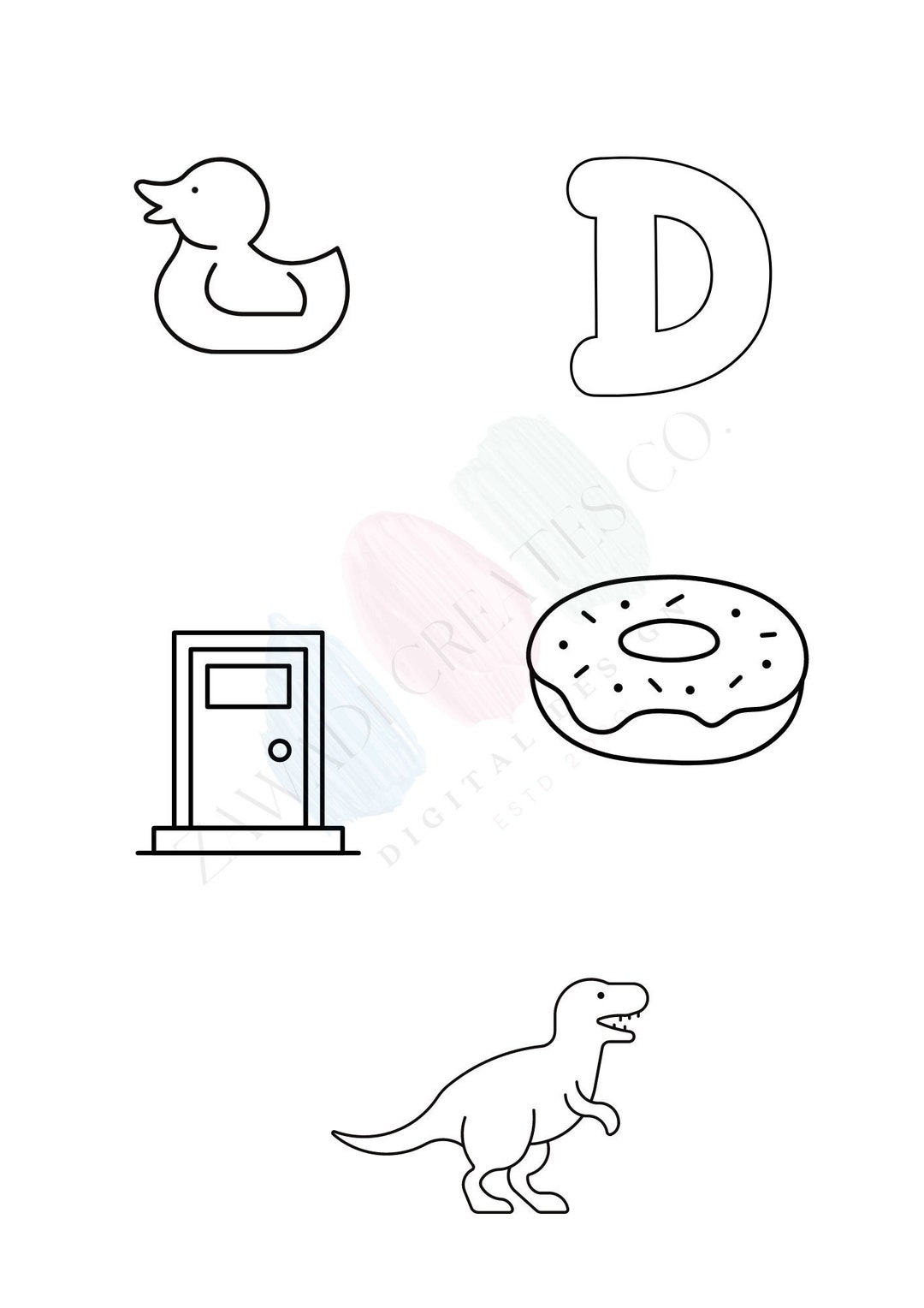 36 Letter D Coloring Pages Printable 12