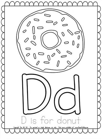 36 Letter D Coloring Pages Printable 13