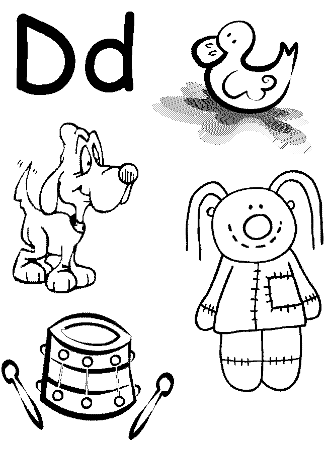 36 Letter D Coloring Pages Printable 16