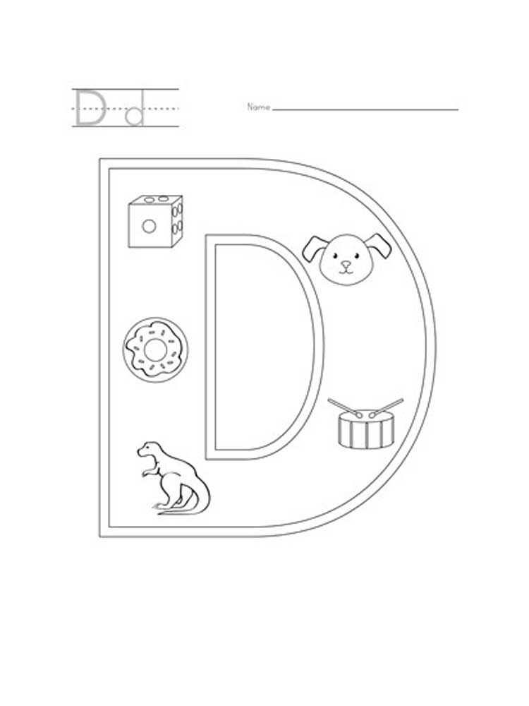 36 Letter D Coloring Pages Printable 18