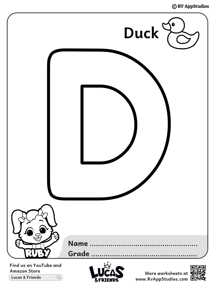 letter d coloring pages printable jpg