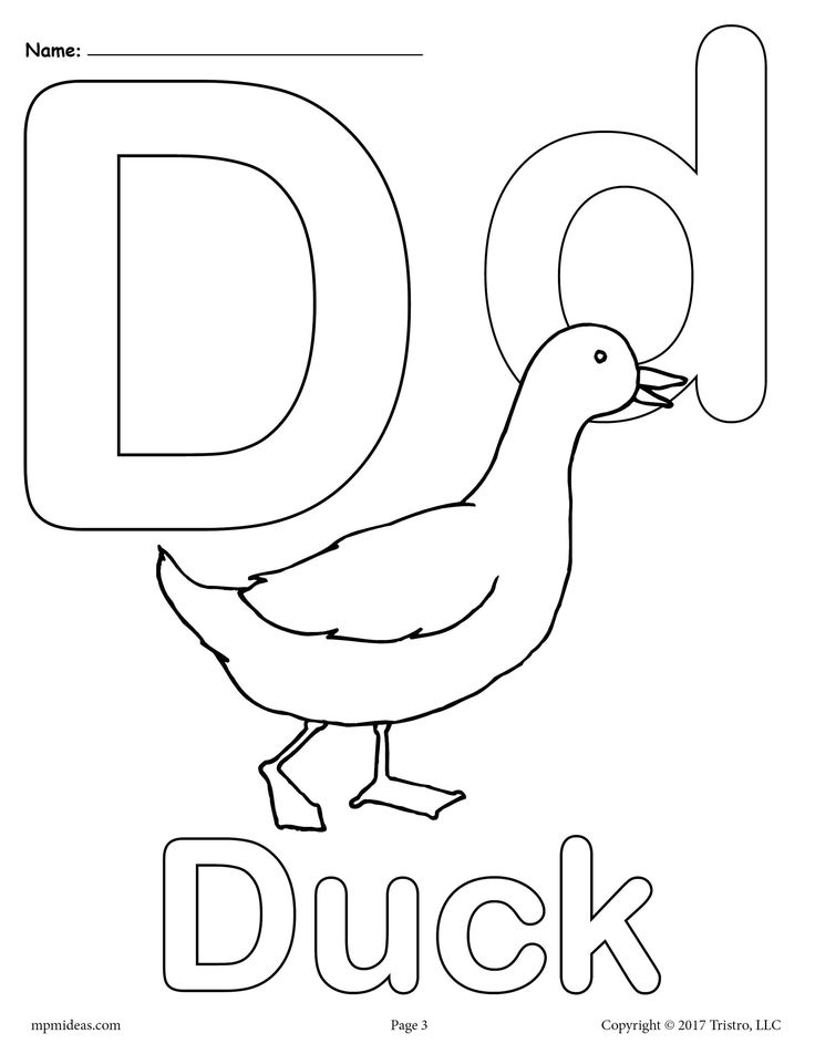 36 Letter D Coloring Pages Printable 4