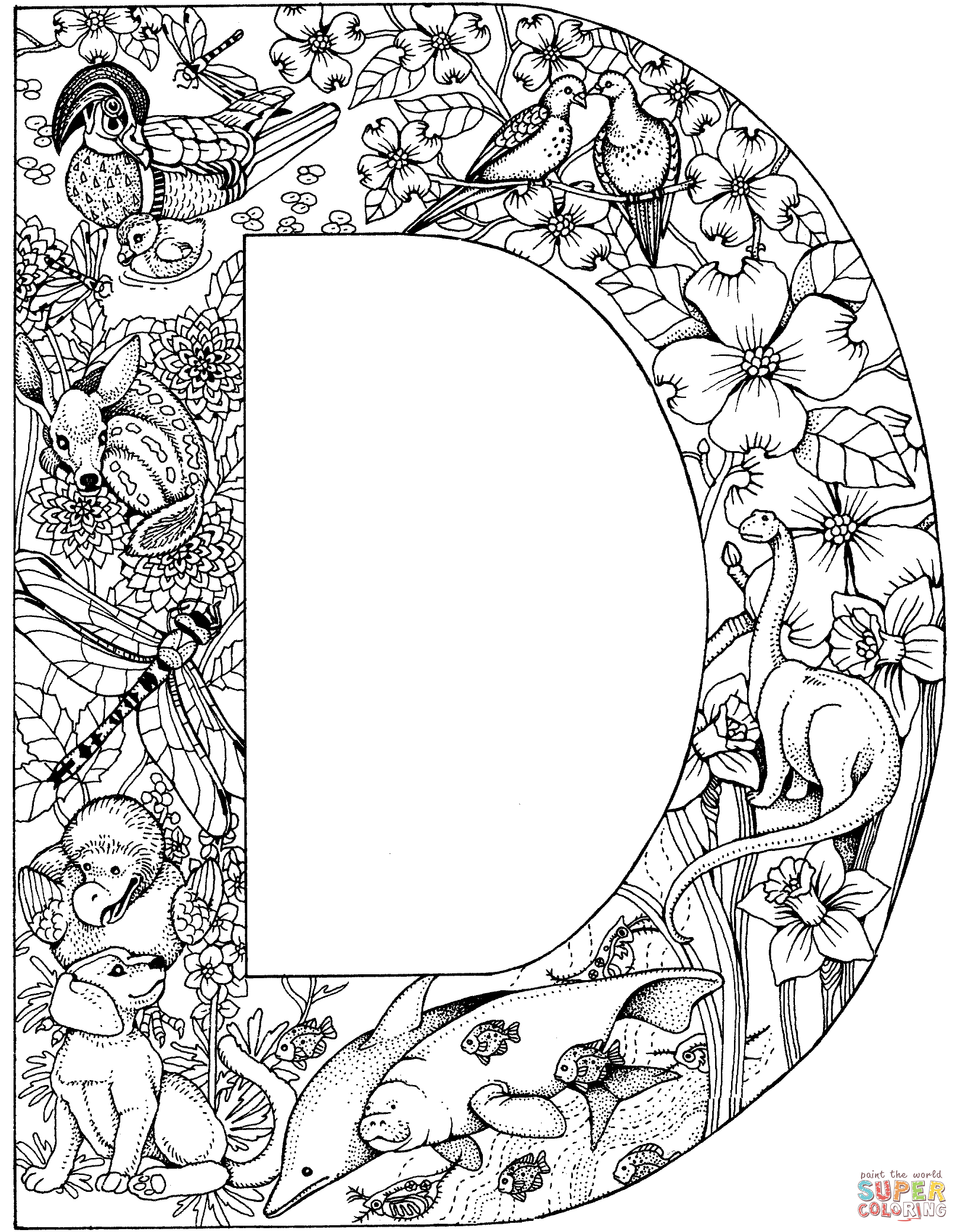 letter d coloring pages printable jpg