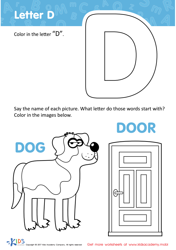 36 Letter D Coloring Pages Printable 9