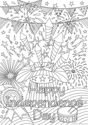 36 Patriotic Independence Day Coloring Pages Printable 24