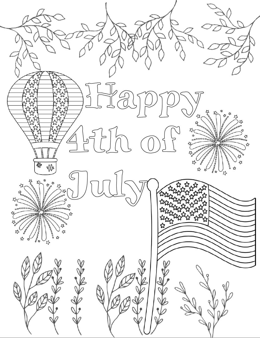 36 Patriotic Independence Day Coloring Pages Printable 26