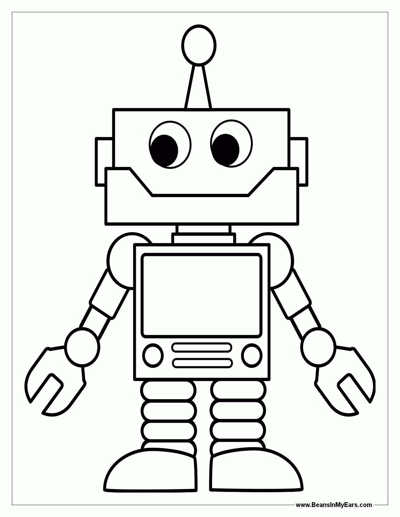 36 Robot Coloring Pages for Kids Printable 10