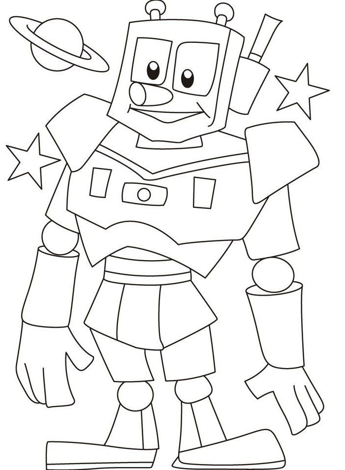 36 Robot Coloring Pages for Kids Printable 11