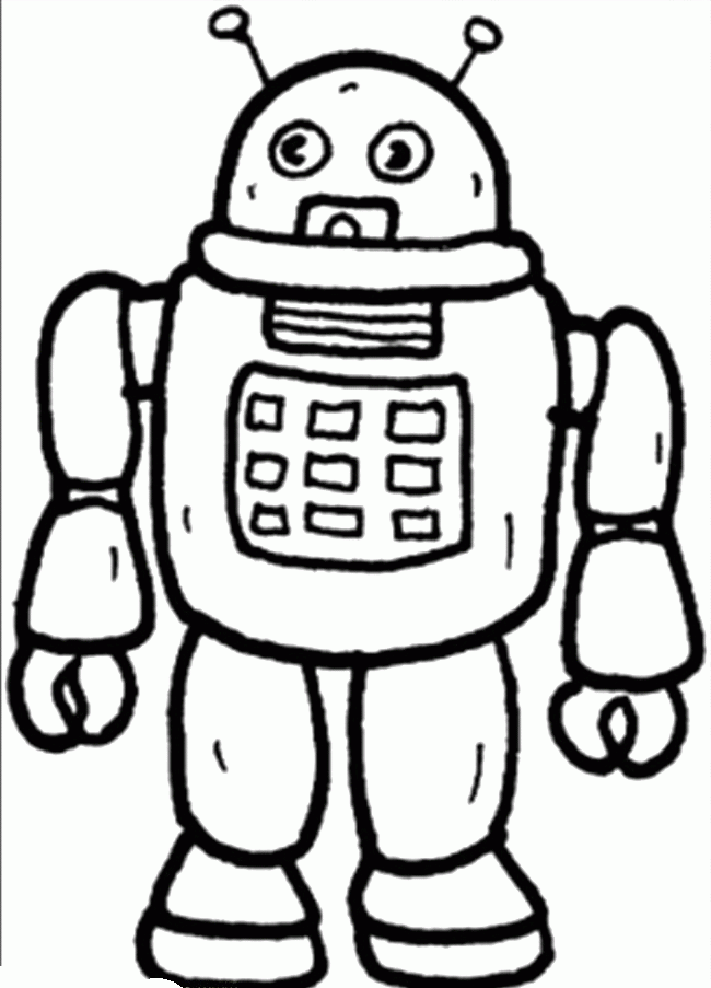 36 Robot Coloring Pages for Kids Printable 13